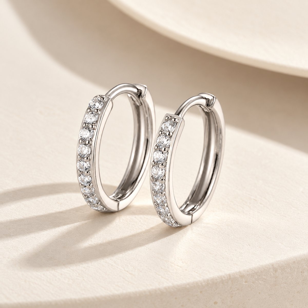 Céleste CZ Huggie Earrings