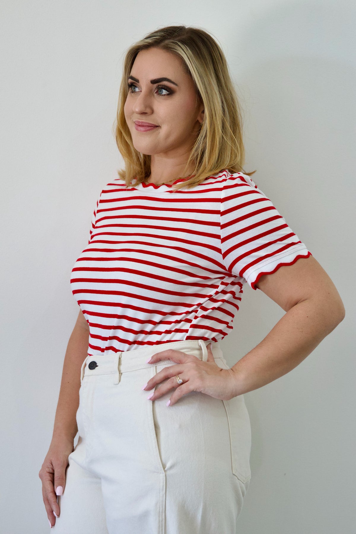Anjer top in red – Kleur & Co.
