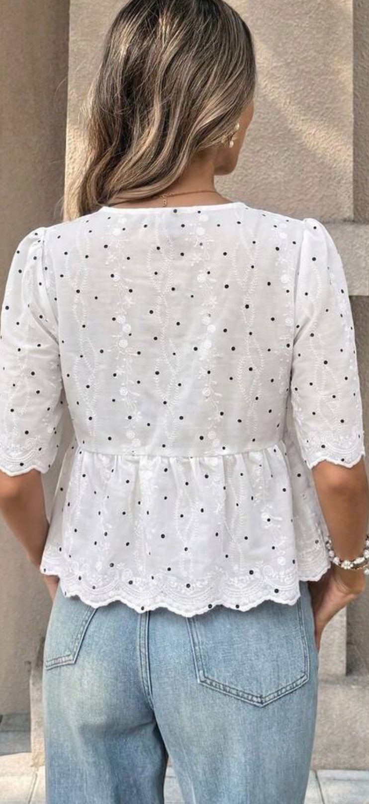 Maya Lace-Up Peplum Top