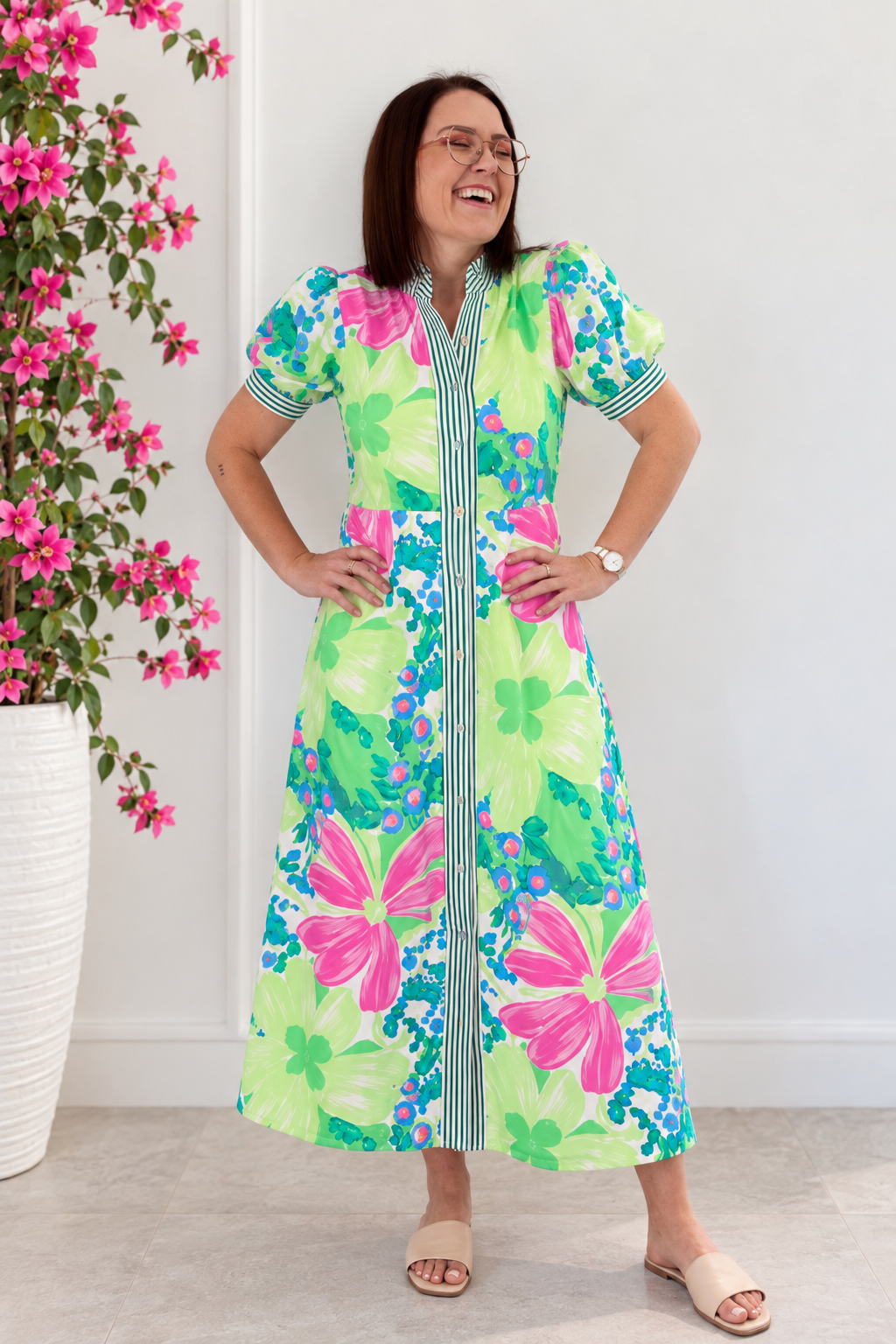 Zinnia floral maxi dress – Kleur & Co.