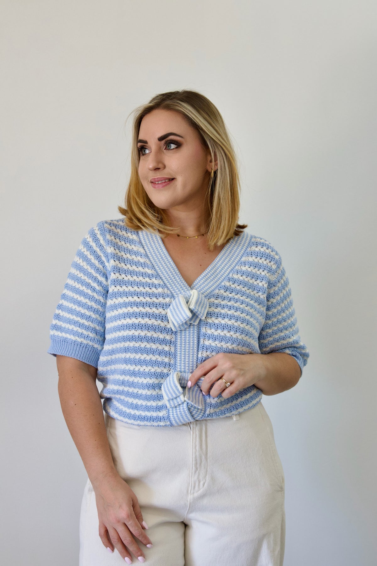 Iris striped knit top – Kleur & Co.