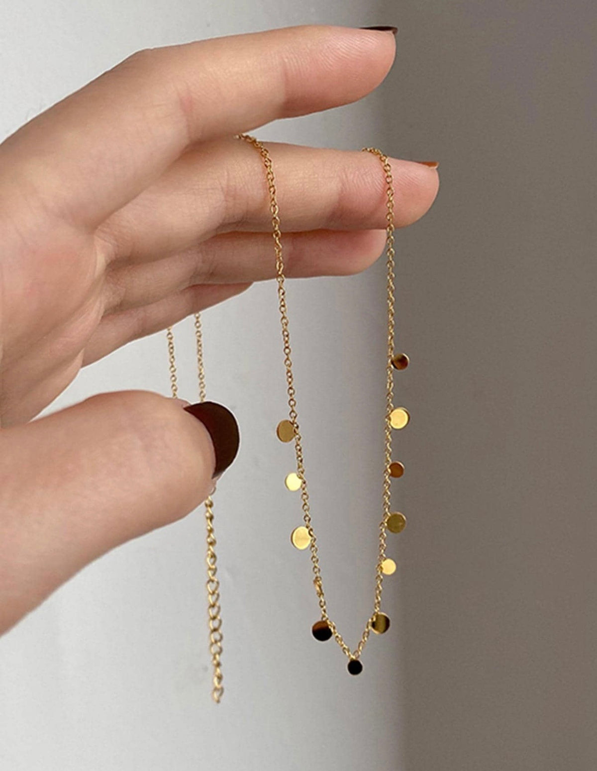 Amélie Disc Necklace – gold-tone stainless steel necklace