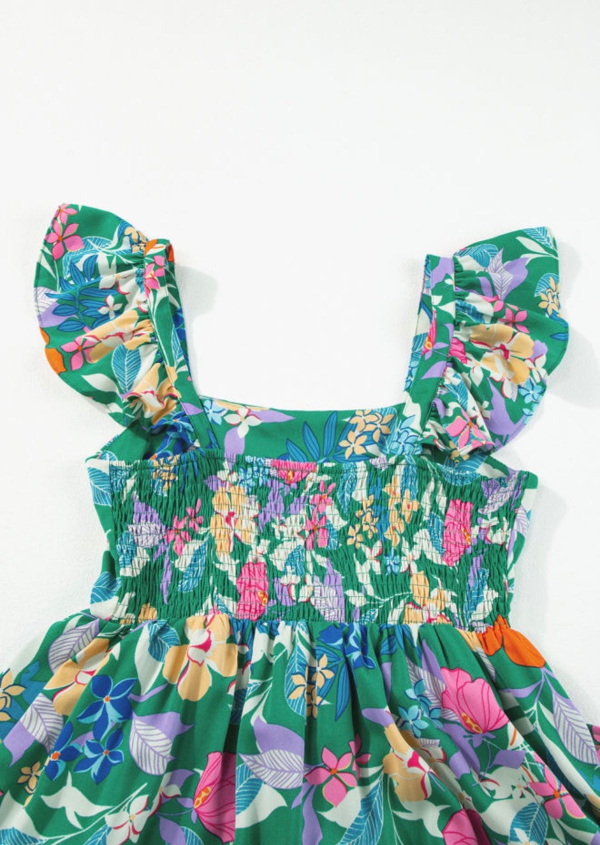 Azalea Floral Maxi Dress smocked back detail
