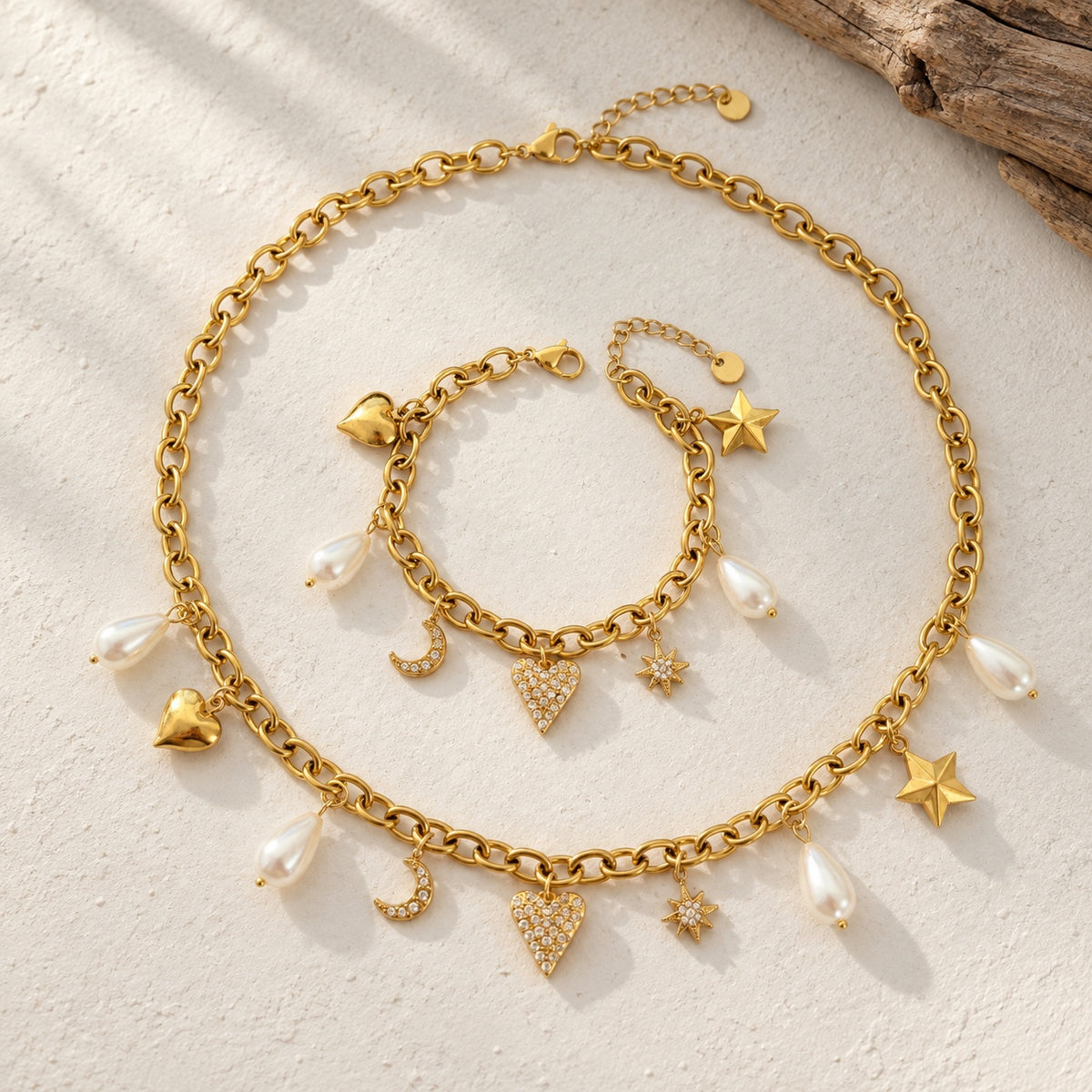 Étoile charm necklace and bracelet set product image