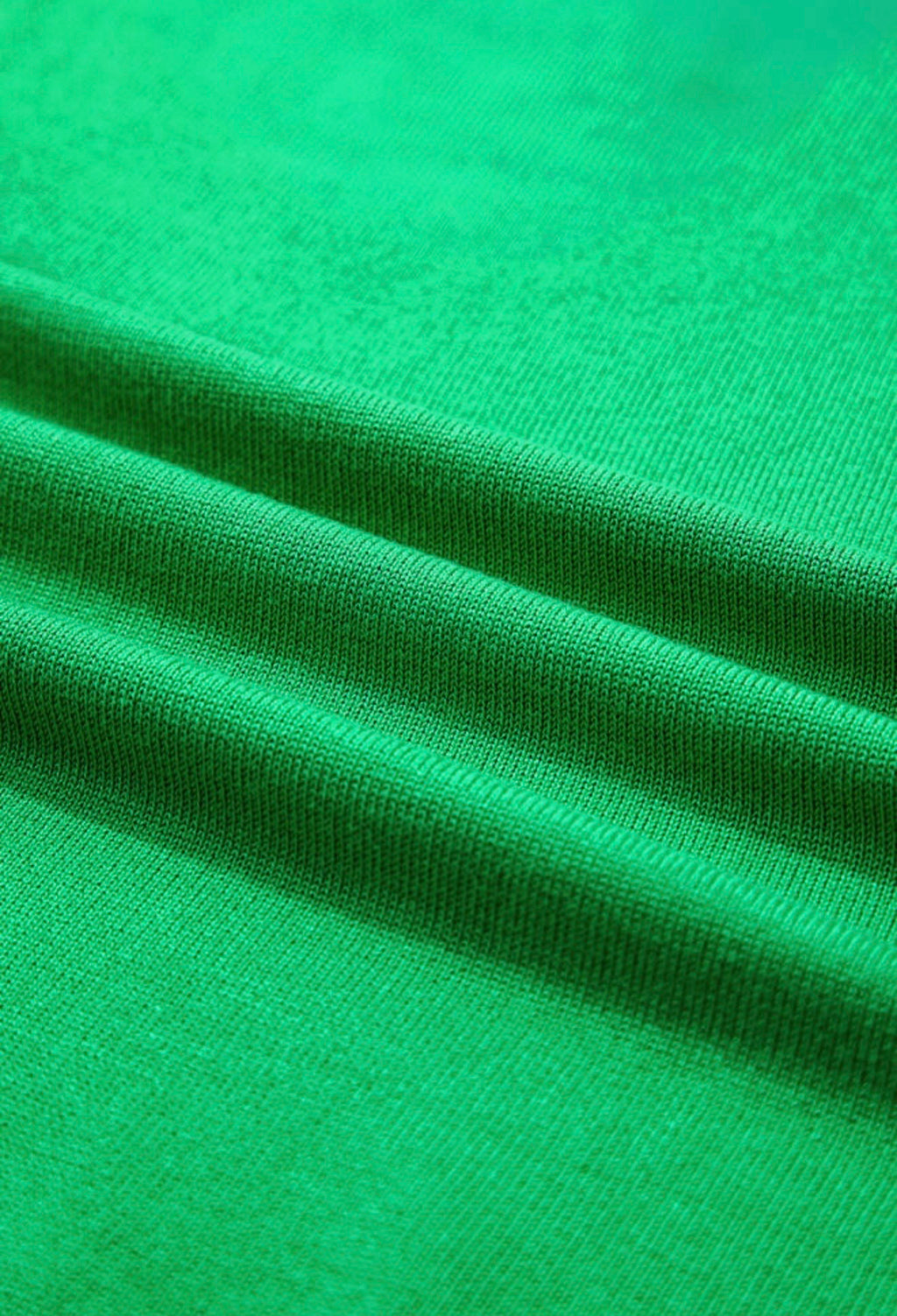 Ivy Contrast Knit Top soft green knit fabric detail
